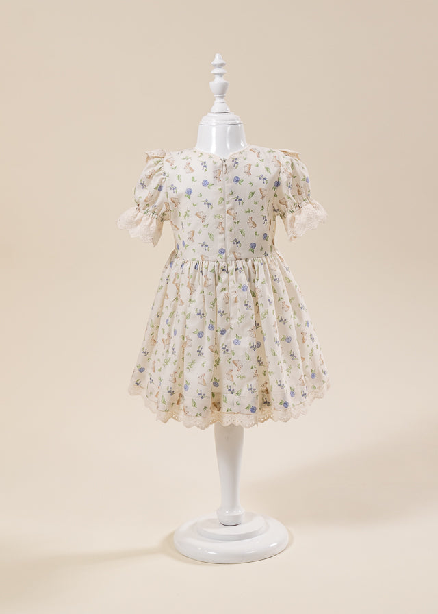 Cherry Print Dress &amp; Cotton Lace Collar AnneBebe