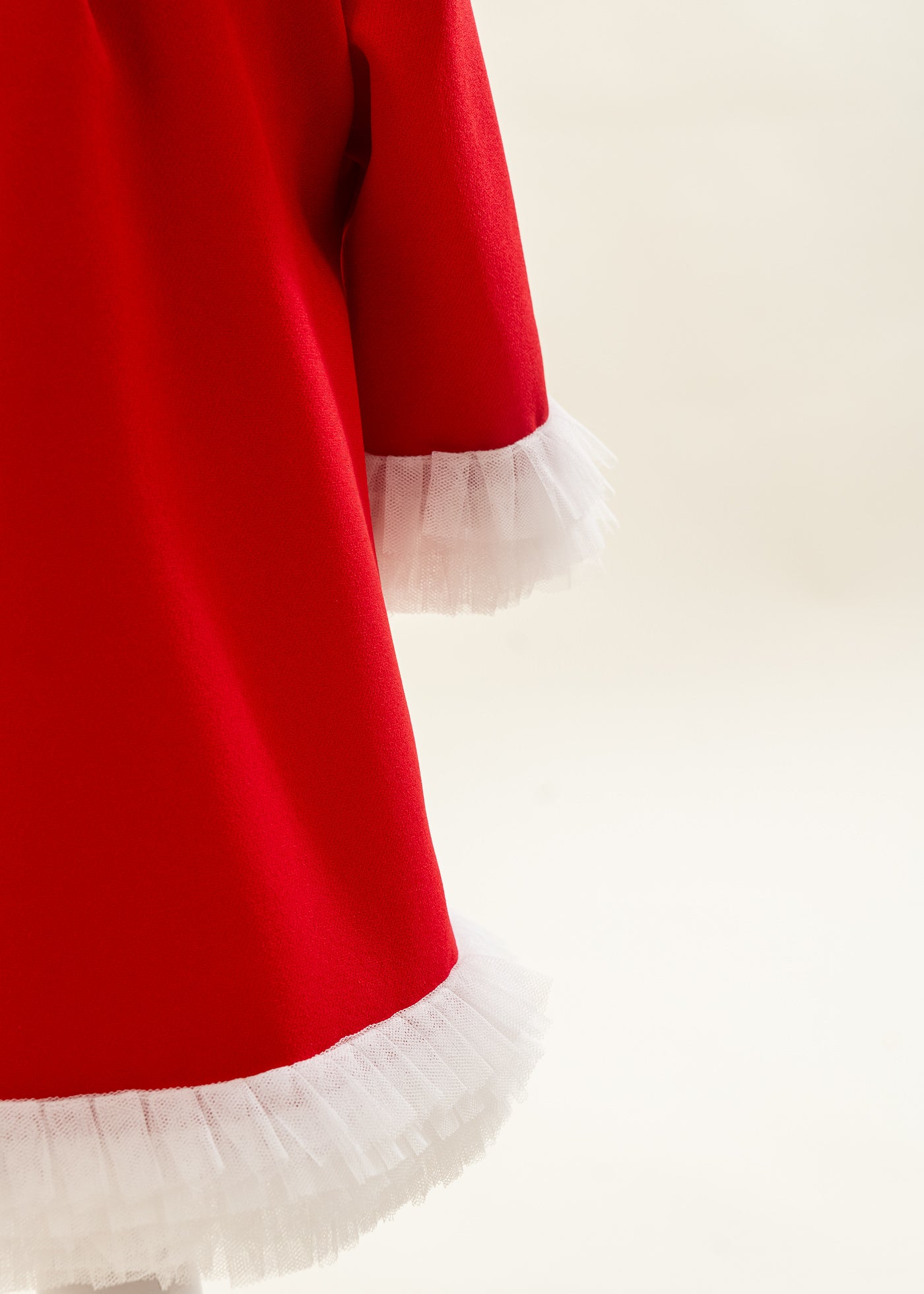 Rochita Rosie Cu Volanase Plisate Tull Crem AnneBebe