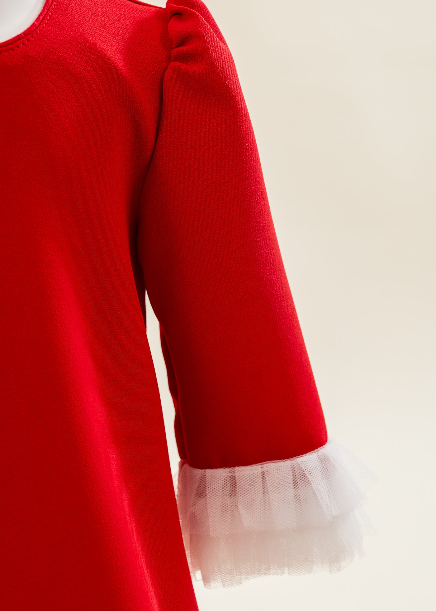 Rochita Rosie Cu Volanase Plisate Tull Crem AnneBebe