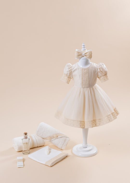 Set Botez Medeea 2 Piese, Rochita si Trusou Personalizat AnneBebe