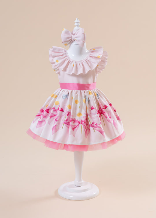 Rochita Eleganta Cristina Roz Bordura Fundite AnneBebe