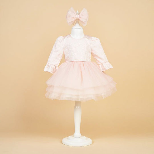 Girls Dress Oana Bust Pink Taffeta Tull Skirt AnneBebe