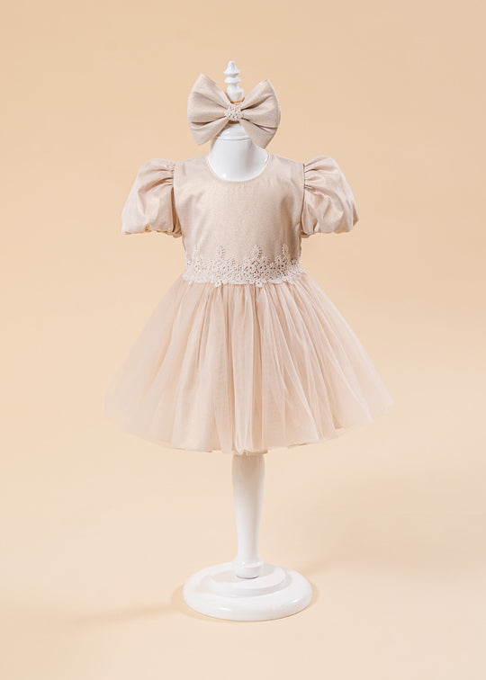 Rochita Gabriela Bust Capucino Cu Auriu AnneBebe