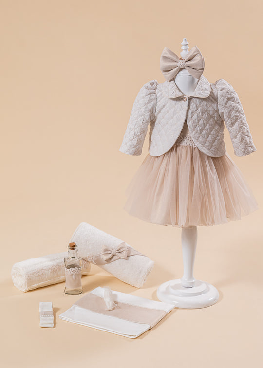 Set Botez Gabriela 2 Piese Rochita si Trusou Personalizat AnneBebe