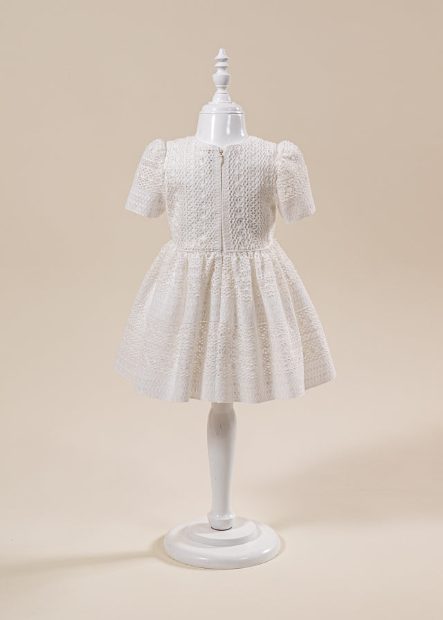 Set Botez Annelis 3 Piese  Rochie Trusou si Lumanare Personalizat Botez AnneBebe