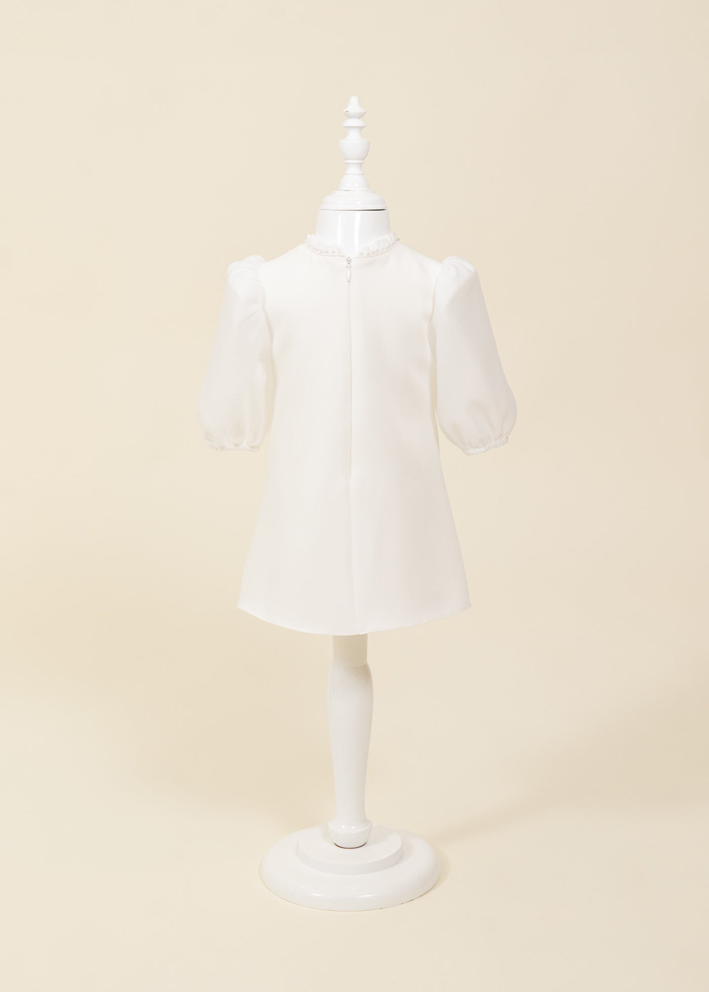 Rochita Crem Funda Brodata Cu Paiete Argintii AnneBebe