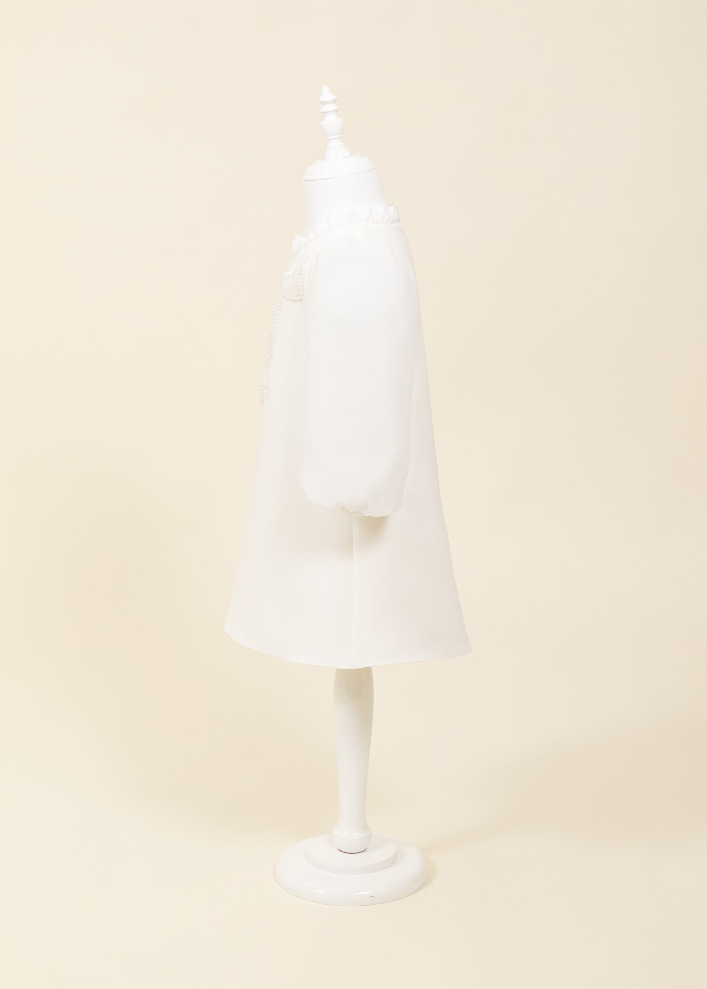 Rochita Crem Funda Brodata Cu Paiete Argintii AnneBebe
