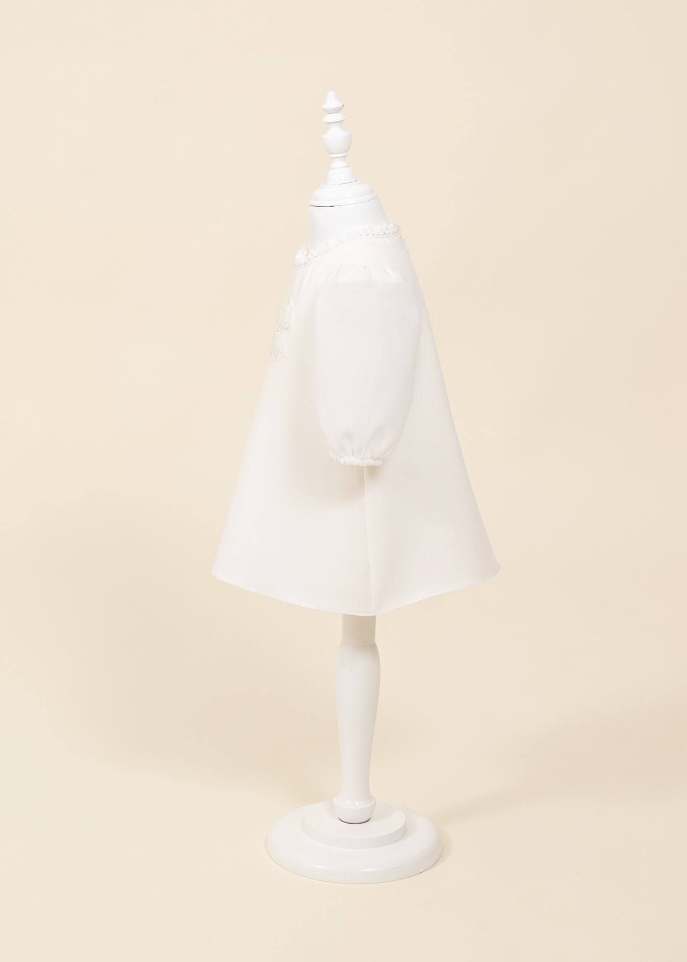 Rochita Crem Funda Brodata Cu Paiete Argintii AnneBebe