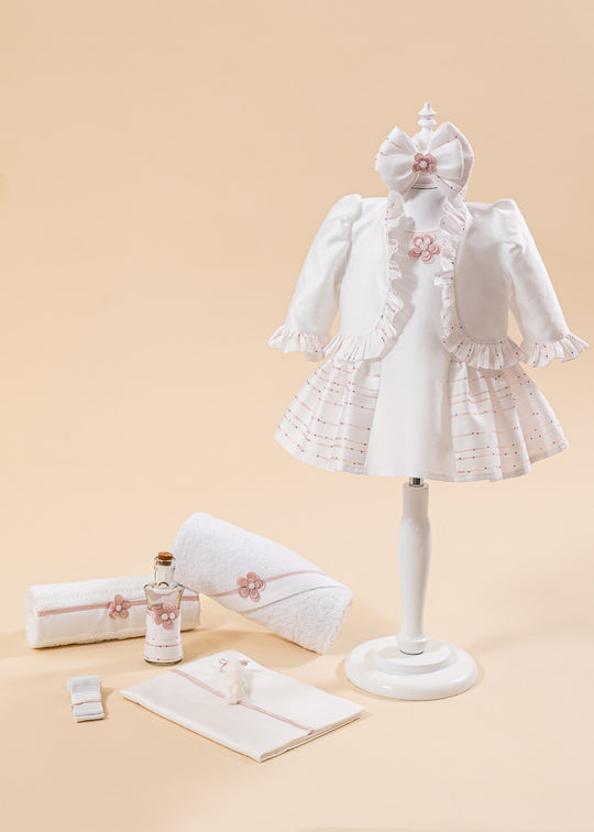 Set Botez Tiffany 2 Piese Rochita si Trusou Personalizat AnneBebe