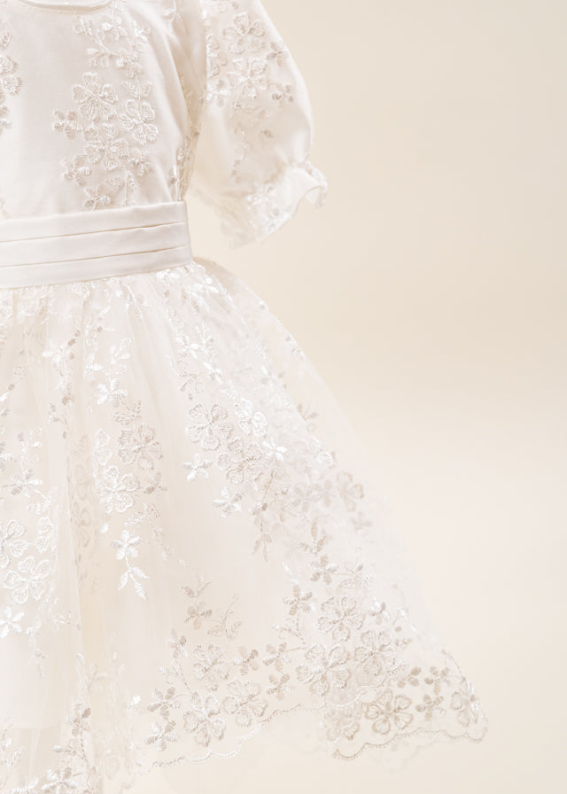 Set Botez Florina 2 Piese Rochie si Trusou Personalizat AnneBebe
