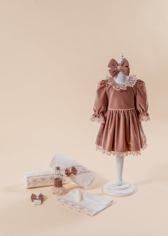 Sorina 2 Piece Christening Set Dress and Personalized Trouser AnneBebe