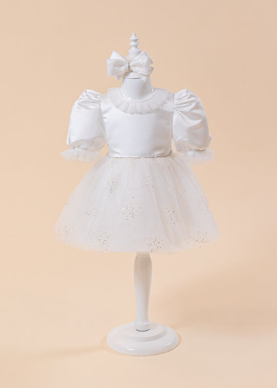 Rochita Freya Crem Cu Fusta Tull Cu Sclipici AnneBebe