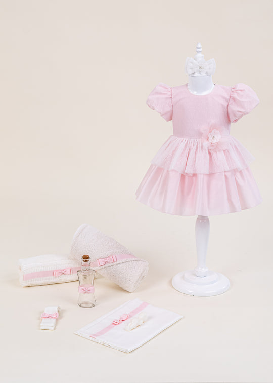 Set Botez Franci 2 Piese cu Rochita si Trusou Personalizat pentru Fetite – Franci | AnneBebe
