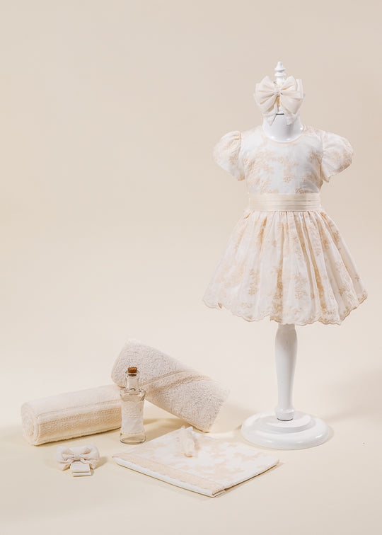 LACK OF MATERIAL Doinita Baptism Set 2 Pieces Dress and Personalized Trouser AnneBebe