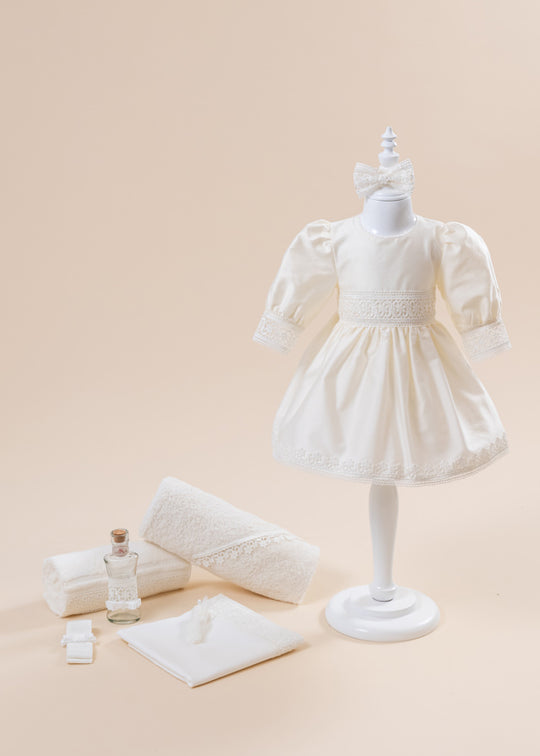 Set Botez Berta 2 Piese, Rochita si Trusou Personalizat AnneBebe