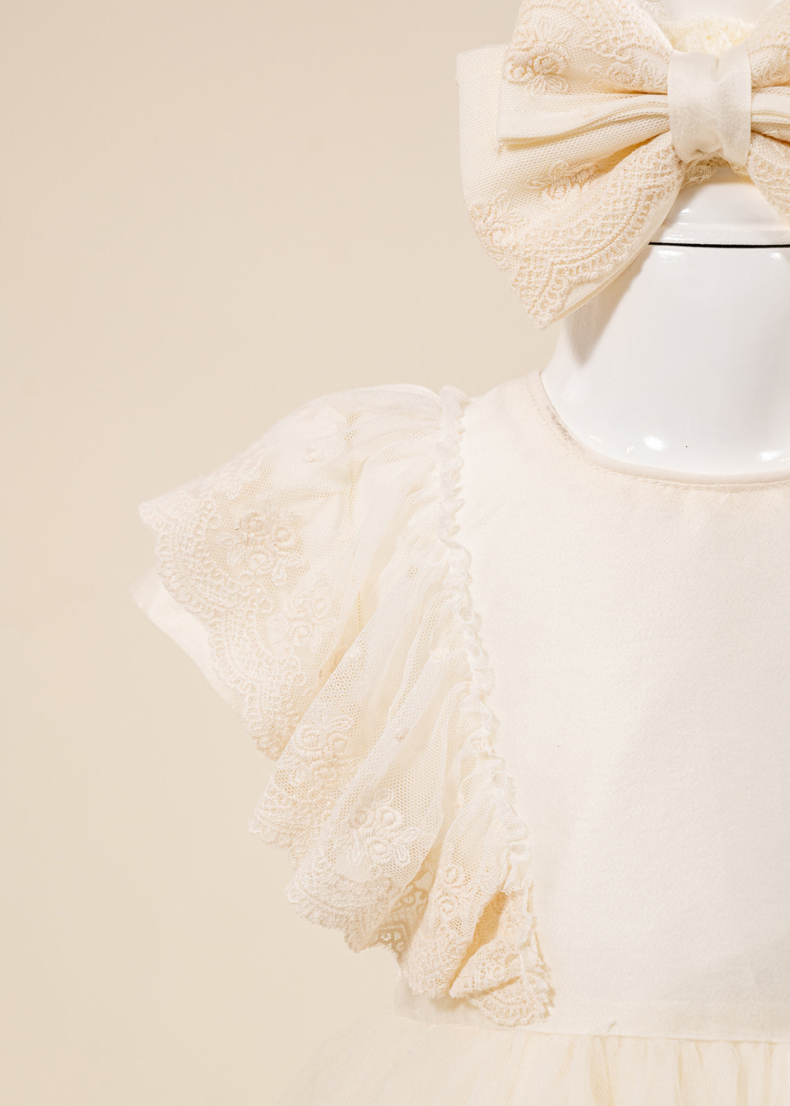 Mira 3 Piece Baptism Set Dress, Trouser and Candle Personalized Baptism AnneBebe
