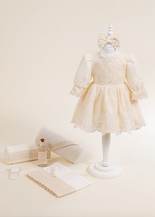 Set Botez Eda 2 Piese, Rochita si Trusou Personalizat AnneBebe