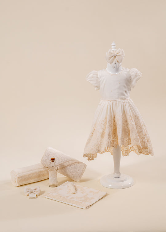 Dorina 2 Piece Christening Set Dress and Personalized Trouser AnneBebe