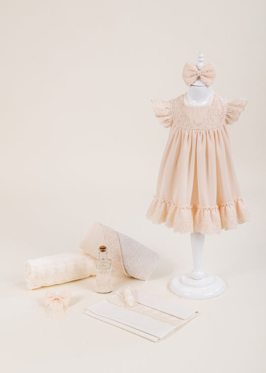 Amelia Christening Set 2 Pieces Dress and Personalized AnneBebe Layette