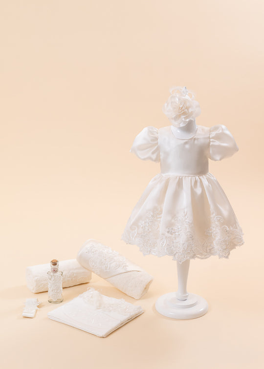 Ariana Baptism Set 2 Pieces, Dress and Suit AnneBebe Personalized