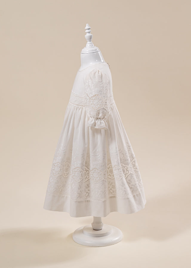Rochita Catolica Maria Crem Broderie Bumbac AnneBebe