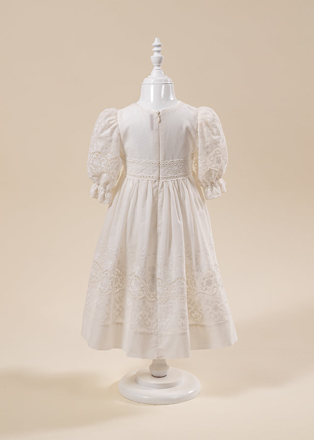 Rochita Catolica Maria Crem Broderie Bumbac AnneBebe