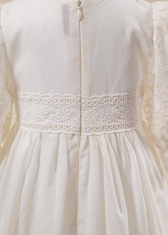 Rochita Catolica Maria Crem Broderie Bumbac AnneBebe