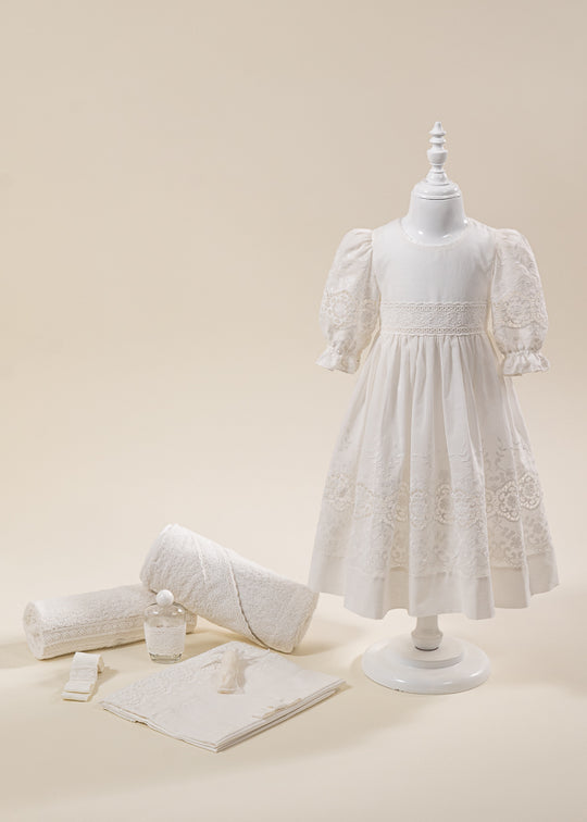 Christening Set 2 Pieces Dress and Personalized Trouser AnneBebe