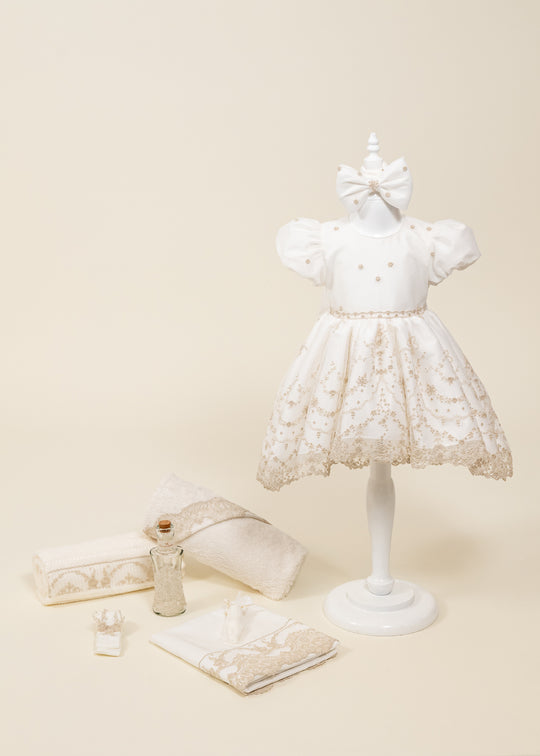 Isaura Christening Set 2 Pieces Dress and Personalized Layette AnneBebe