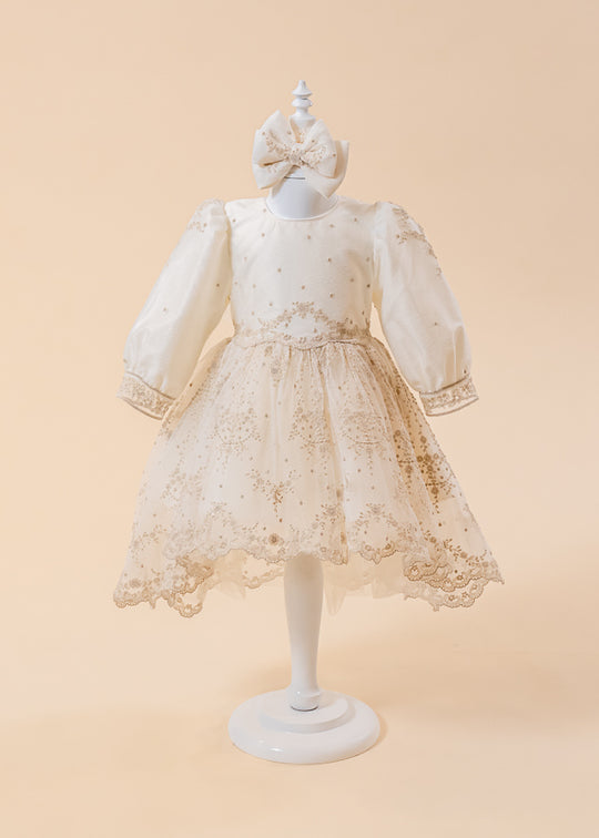 Sandra Lace Dress Cappuccino Twigs Model AnneBebe