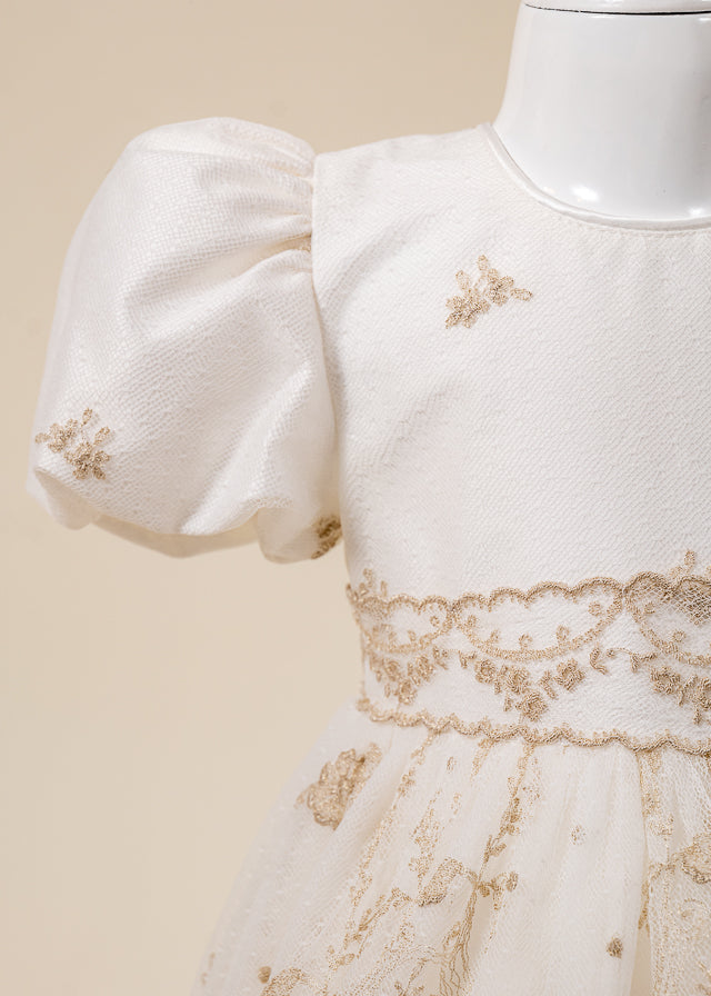 Set Botez  3 Piese  Rochie Trusou si Lumanare Personalizat Botez AnneBebe