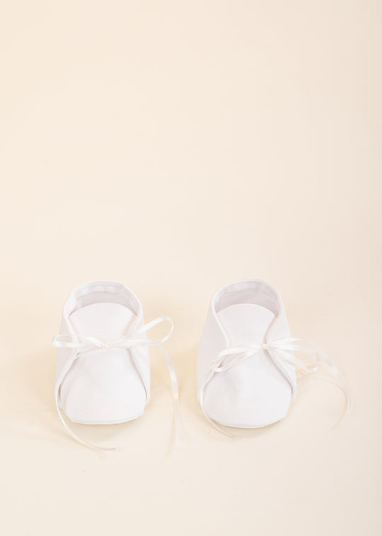 Pantofi Albi Bumbac AnneBebe