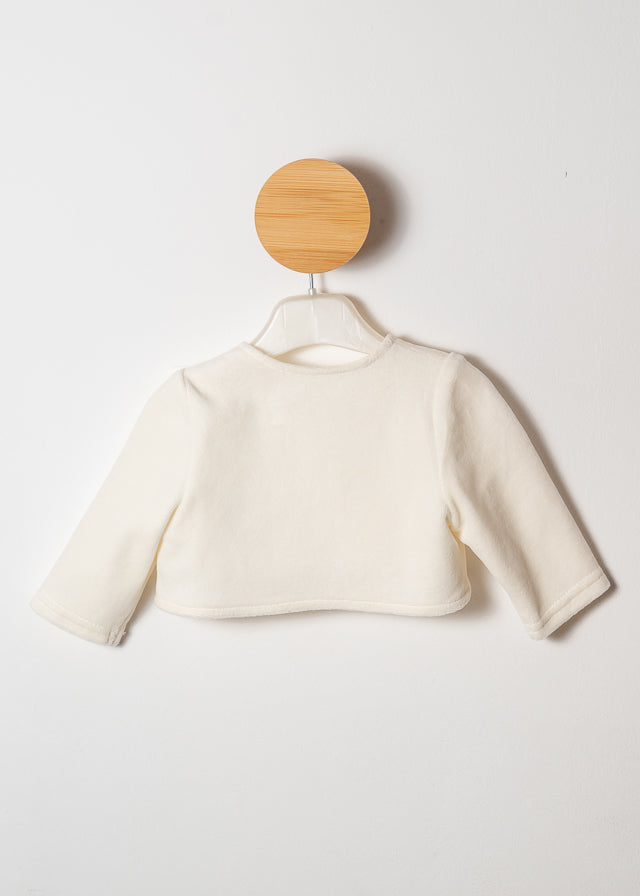 Ivory Cream Plush Baby Bolero AnneBebe