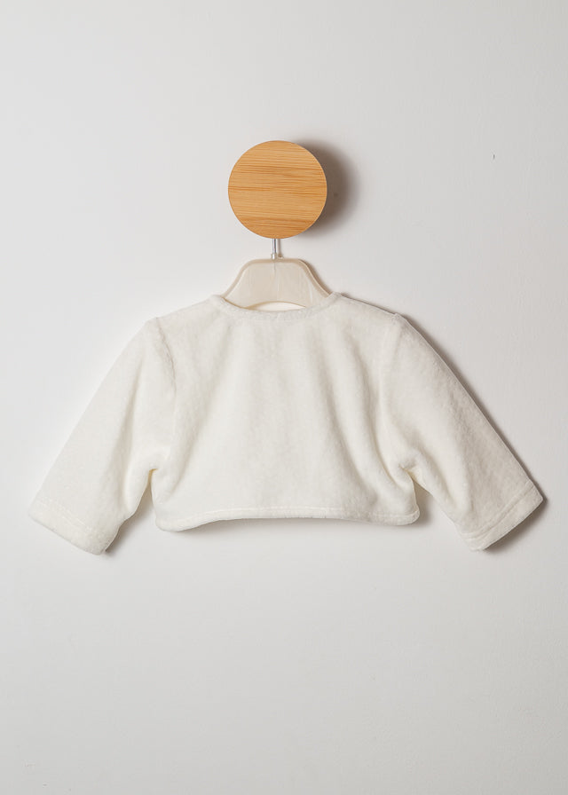Bolero Plush Velvet Ivory Cream for babies AnneBebe