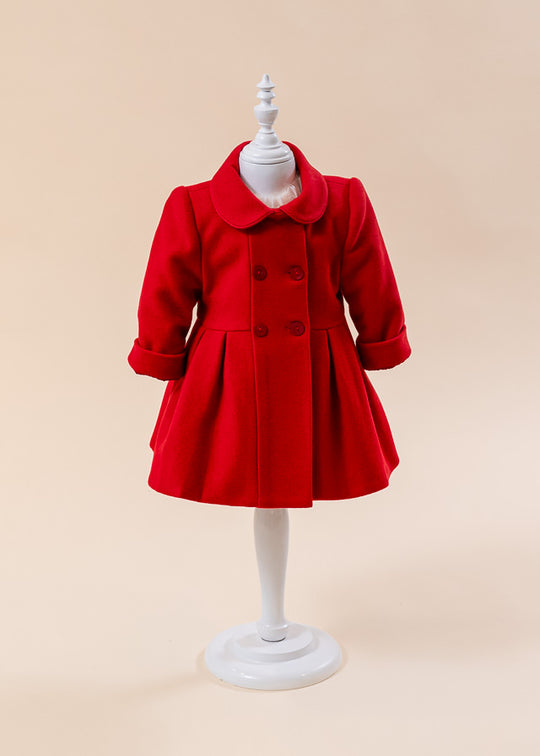 Paltonas Fetite Bumbac Rosu AnneBebe