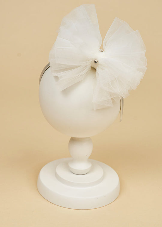 AnneBebe Cream Tull Bow Cordeluta