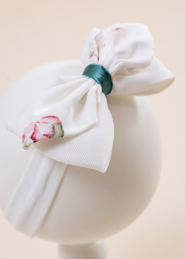 Elegant Daria Headband With Pink Flower Bows AnneBebe 