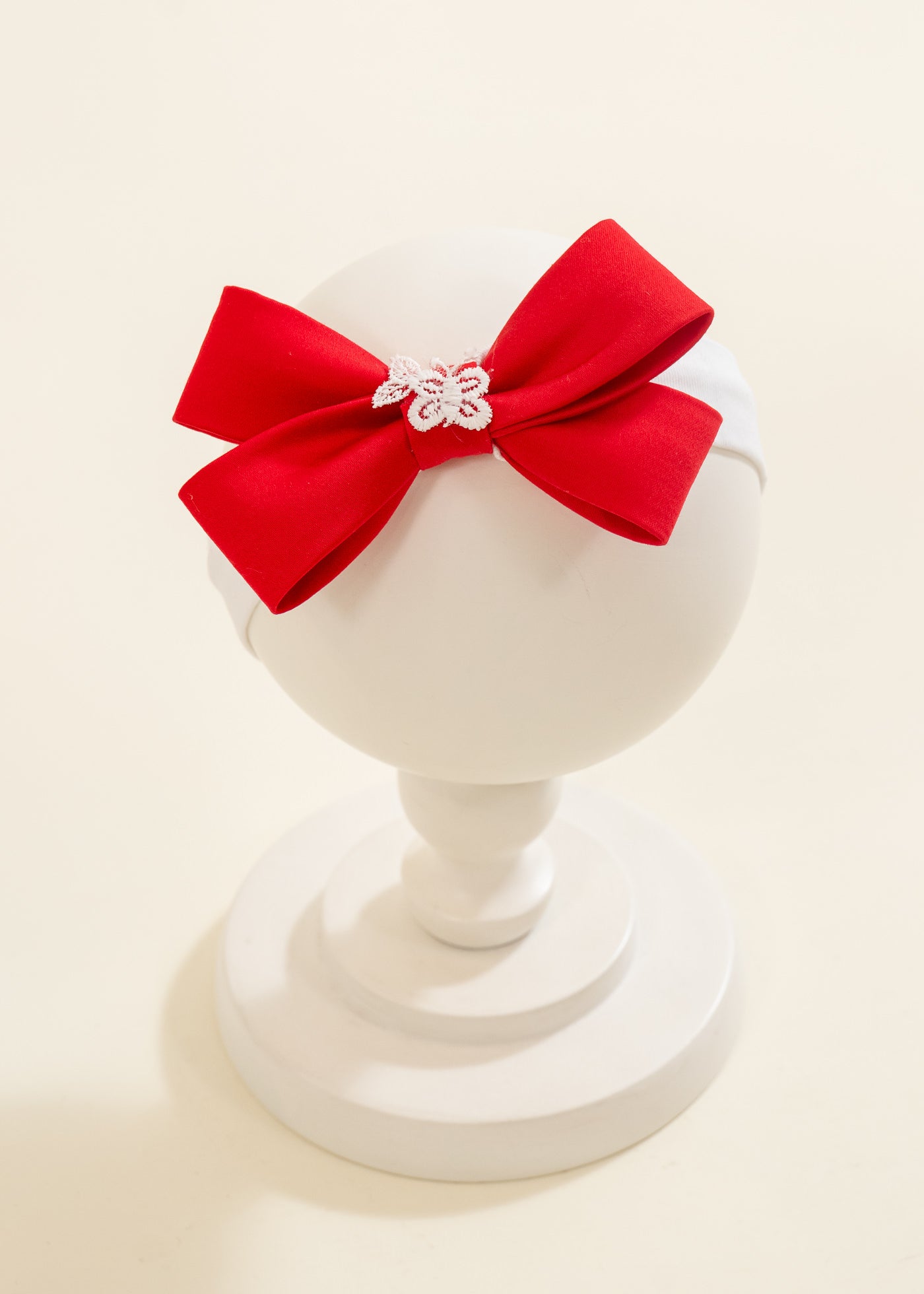 Bentita Doua Funde Saten Rosu Cu Danteluta AnneBebe