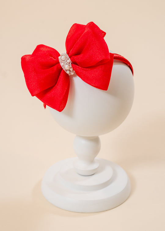 Red Organza Bow Cord