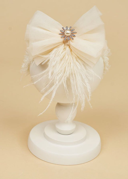 Bentita Eleganta Fetite Tania Vera Capucino Tull cu Fulg Auriu AnneBebe