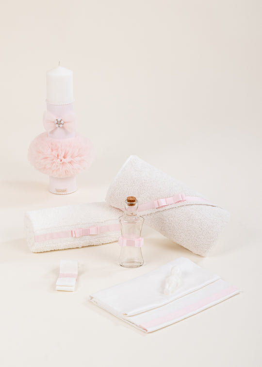 Set Botez Elvira 2 Piese Lumanare si Trusou Personalizat Botez AnneBebe