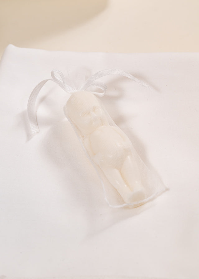 Set Botez Annelis 3 Piese  Rochie Trusou si Lumanare Personalizat Botez AnneBebe