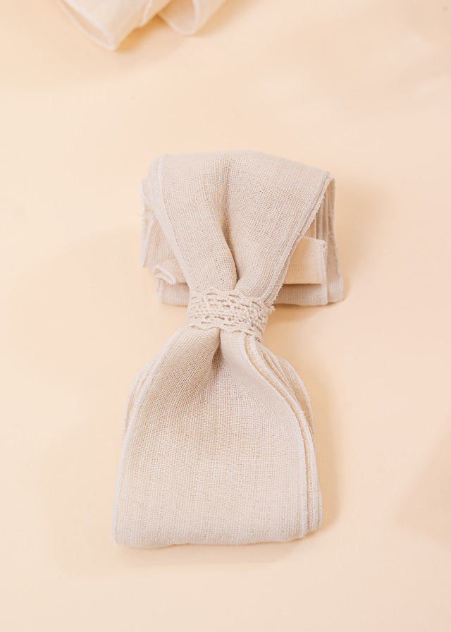 Elena headband Cappuccino AnneBebe muslin bow