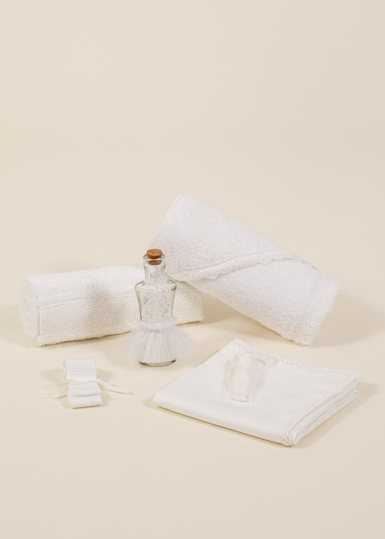 Trusou Blanca Tull Alb Cu Dantela AnneBebe