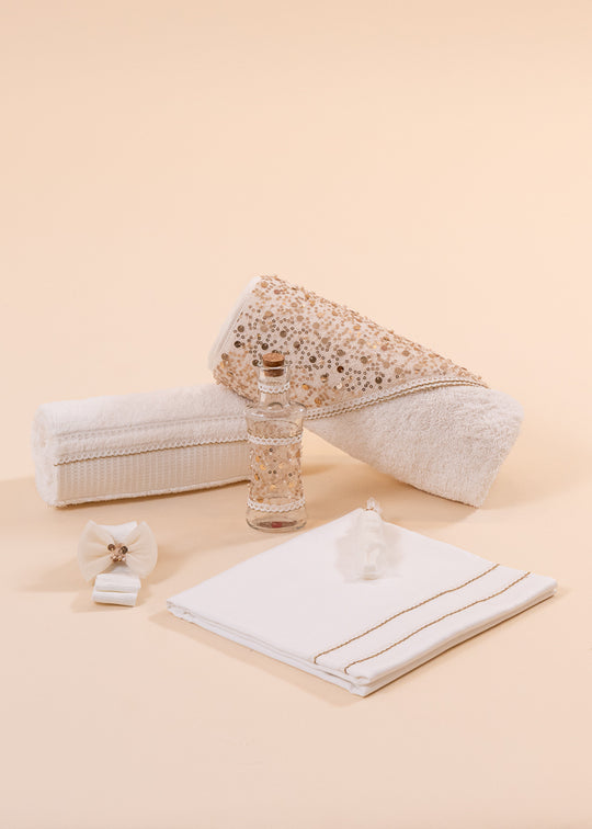 Trusou Fete Roxana Crem Cu Paiete Aurii AnneBebe