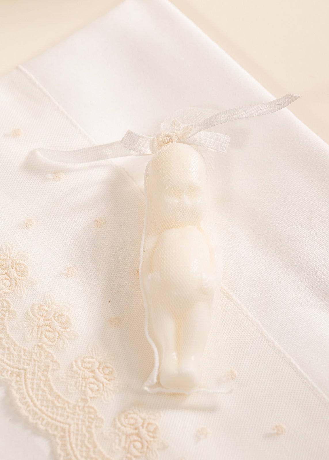 Mira 3 Piece Baptism Set Dress, Trouser and Candle Personalized Baptism AnneBebe