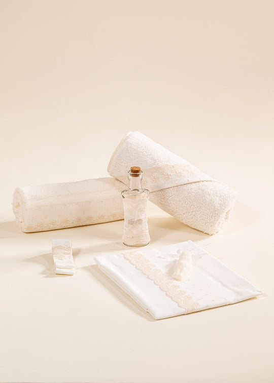 Trusou Mira Dantela Cu Trandafiri Si Picouri Cappuccino AnneBebe