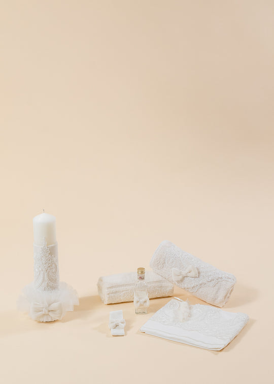 Set Botez 2 Piese Klara Lumanare si Trusou Personalizate AnneBebe