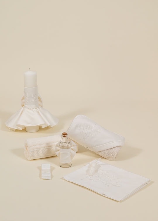 Set Botez Cataleya 2 Piese Lumanare si Trusou Personalizat Botez AnneBebe