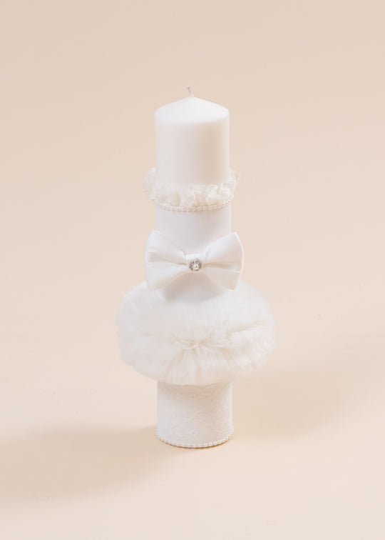 Свічка для хрещення Lavinia Thick Cream Lace Fluted AnneBebe